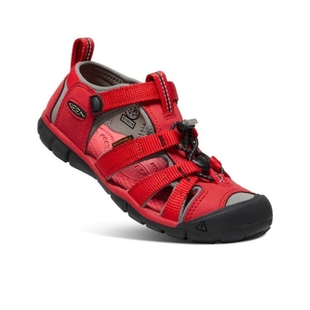 Keen SEACAMP ll Big Kids Red and Black Water Shoes for Adventure
